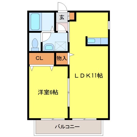 坪井病院前 徒歩3分 1階の物件間取画像